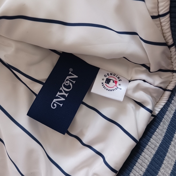 NWOT NYON YANKEES boys Lambskin Leather/ Wool Bomber Jacket Size XS - Picture 7 of 10